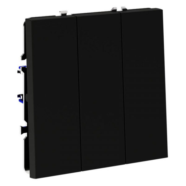 Выключатель 3-кл. СП S70 10А механизм черн. матов. Voltum VLS030108 ТехноИмпульс