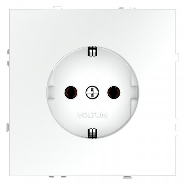 Розетка 1-м СП S70 16А с заземл. механизм бел. матов. Voltum VLS040102 ТехноИмпульс
