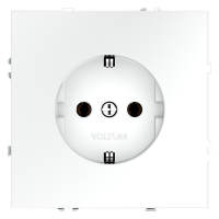 Розетка 1-м СП S70 16А с заземл. механизм бел. матов. Voltum VLS040102 ТехноИмпульс