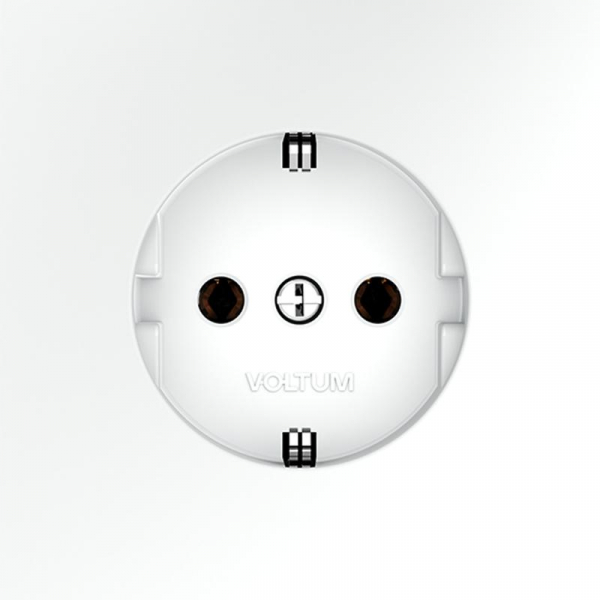 Розетка 1-м СП S70 16А с заземл. механизм бел. матов. Voltum VLS040102 ТехноИмпульс