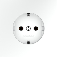 Розетка 1-м СП S70 16А с заземл. механизм бел. матов. Voltum VLS040102 ТехноИмпульс