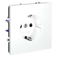 Розетка 1-м СП S70 16А с заземл. механизм бел. матов. Voltum VLS040102 ТехноИмпульс