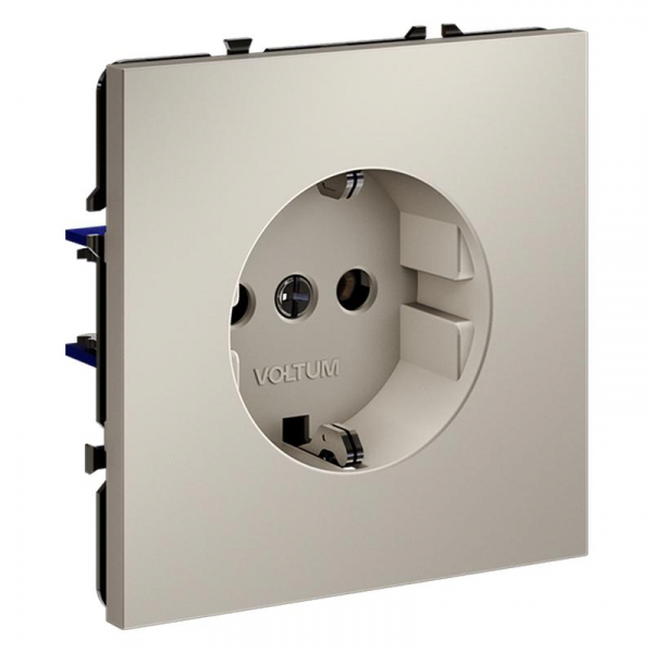 Розетка 1-м СП S70 16А с заземл. механизм кашемир Voltum VLS040103 ТехноИмпульс