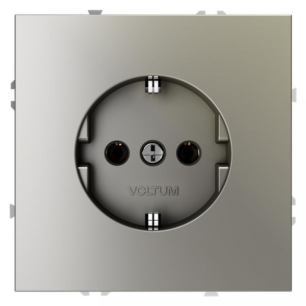 Розетка 1-м СП S70 16А с заземл. механизм шелк Voltum VLS040104 ТехноИмпульс