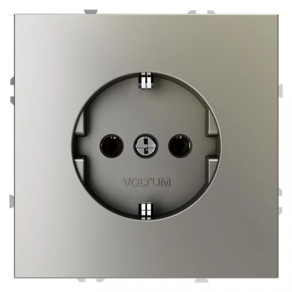 Розетка 1-м СП S70 16А с заземл. механизм шелк Voltum VLS040104 ТехноИмпульс
