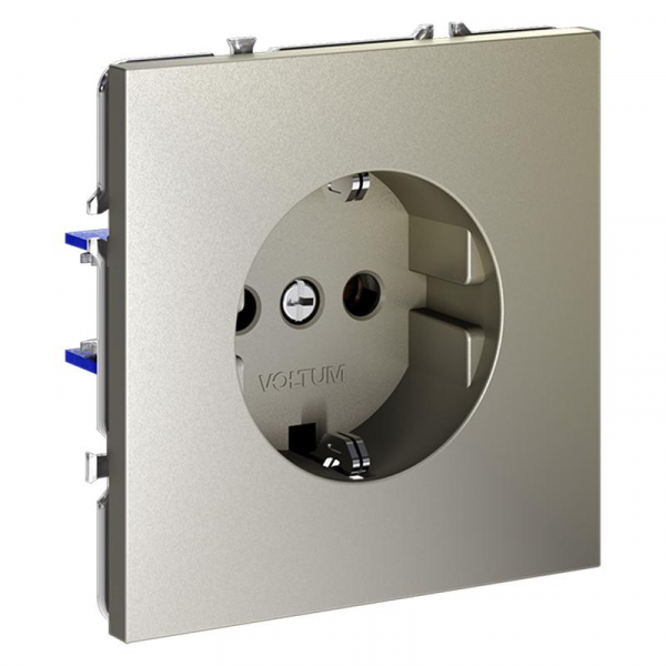 Розетка 1-м СП S70 16А с заземл. механизм шелк Voltum VLS040104 ТехноИмпульс