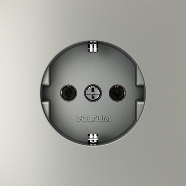 Розетка 1-м СП S70 16А с заземл. механизм сталь Voltum VLS040105 ТехноИмпульс