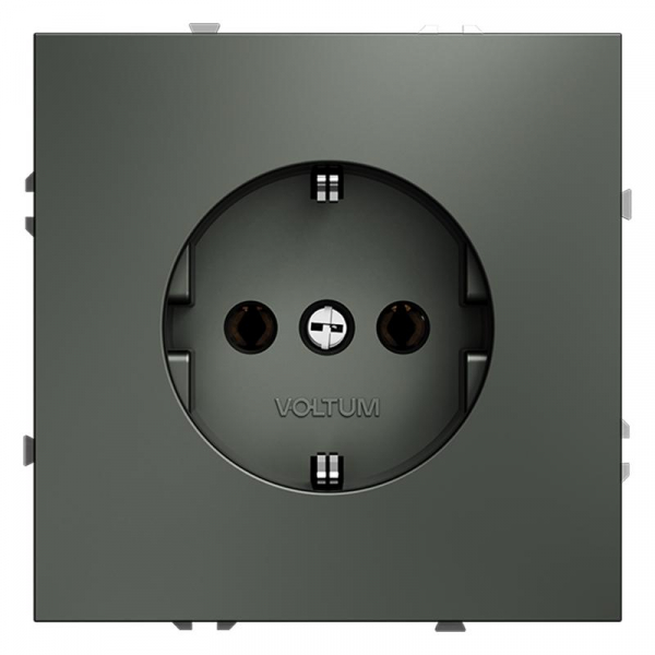 Розетка 1-м СП S70 16А с заземл. механизм титан Voltum VLS040106 ТехноИмпульс