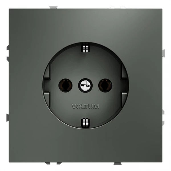 Розетка 1-м СП S70 16А с заземл. механизм титан Voltum VLS040106 ТехноИмпульс