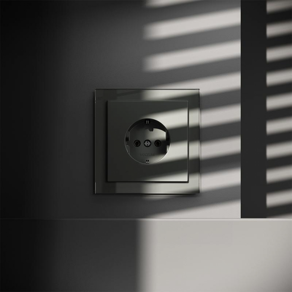 Розетка 1-м СП S70 16А с заземл. механизм титан Voltum VLS040106 ТехноИмпульс