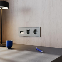 Розетка 1-м СП S70 16А с заземл. механизм титан Voltum VLS040106 ТехноИмпульс