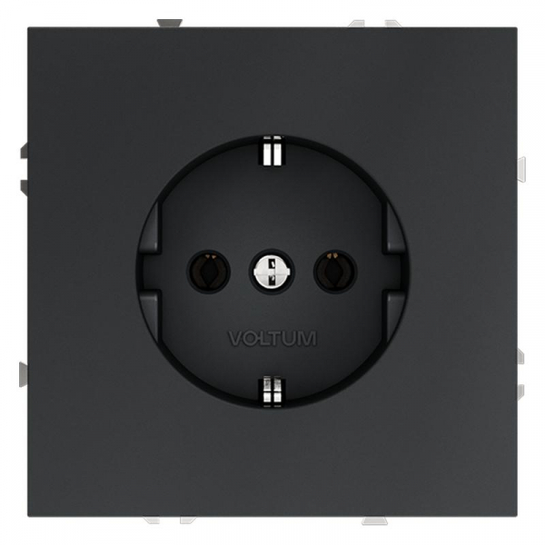 Розетка 1-м СП S70 16А с заземл. механизм графит Voltum VLS040107 ТехноИмпульс