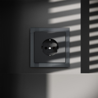 Розетка 1-м СП S70 16А с заземл. механизм графит Voltum VLS040107 ТехноИмпульс