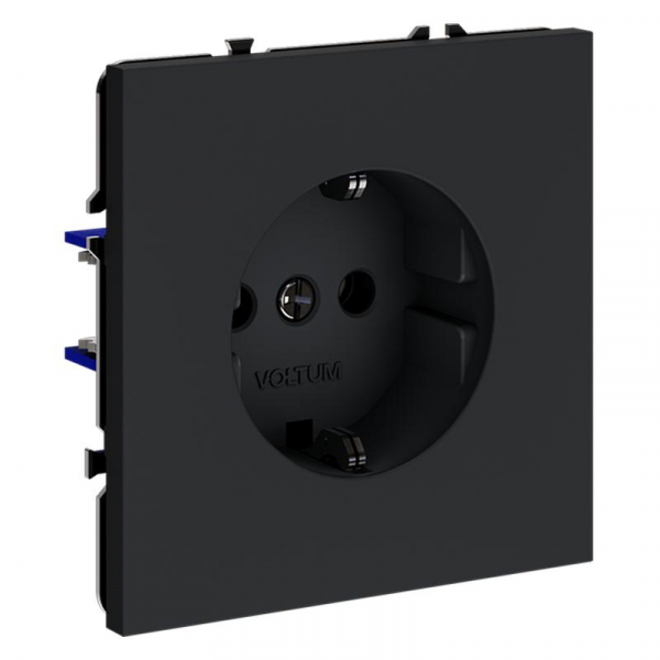 Розетка 1-м СП S70 16А с заземл. механизм графит Voltum VLS040107 ТехноИмпульс