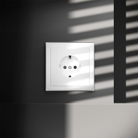 Розетка 1-м СП S70 16А с заземл. защ. шторки механизм бел. глянцевый Voltum VLS040201 ТехноИмпульс
