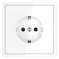 Розетка 1-м СП S70 16А с заземл. защ. шторки механизм бел. глянцевый Voltum VLS040201 ТехноИмпульс