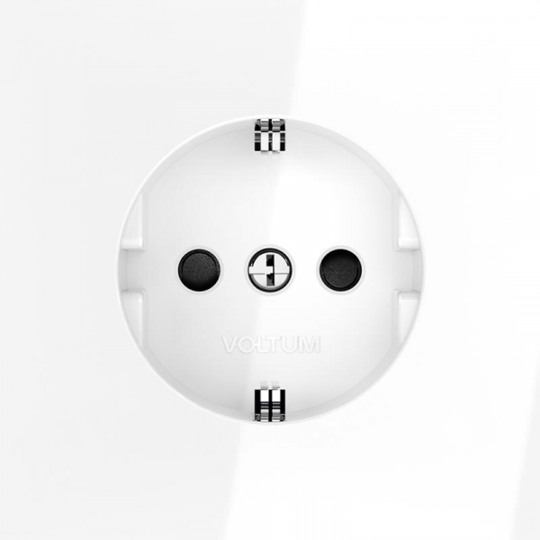 Розетка 1-м СП S70 16А с заземл. защ. шторки механизм бел. глянцевый Voltum VLS040201 ТехноИмпульс