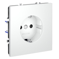 Розетка 1-м СП S70 16А с заземл. защ. шторки механизм бел. матов. Voltum VLS040202 ТехноИмпульс
