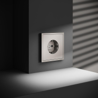 Розетка 1-м СП S70 16А с заземл. защ. шторки механизм кашемир Voltum VLS040203 ТехноИмпульс