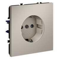 Розетка 1-м СП S70 16А с заземл. защ. шторки механизм кашемир Voltum VLS040203 ТехноИмпульс