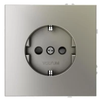 Розетка 1-м СП S70 16А с заземл. защ. шторки механизм шелк Voltum VLS040204 ТехноИмпульс