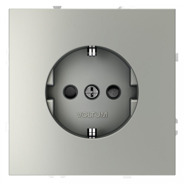 Розетка 1-м СП S70 16А с заземл. защ. шторки механизм сталь Voltum VLS040205 ТехноИмпульс