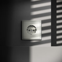 Розетка 1-м СП S70 16А с заземл. защ. шторки механизм сталь Voltum VLS040205 ТехноИмпульс