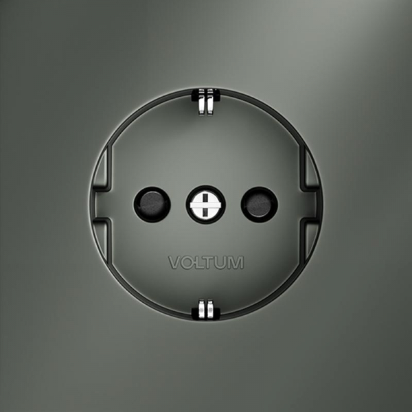 Розетка 1-м СП S70 16А с заземл. защ. шторки механизм титан Voltum VLS040206 ТехноИмпульс