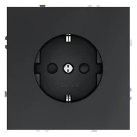 Розетка 1-м СП S70 16А с заземл. защ. шторки механизм графит Voltum VLS040207 ТехноИмпульс