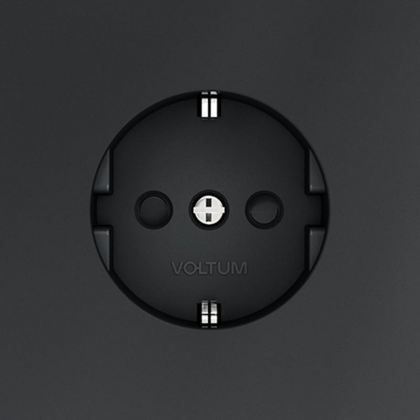 Розетка 1-м СП S70 16А с заземл. защ. шторки механизм графит Voltum VLS040207 ТехноИмпульс