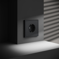 Розетка 1-м СП S70 16А с заземл. защ. шторки механизм графит Voltum VLS040207 ТехноИмпульс