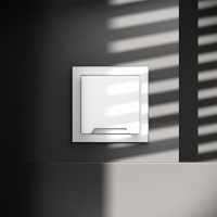 Розетка 1-м СП S70 16А с заземл. защ. шторки + крышка механизм бел. глянцевый Voltum VLS040301 ТехноИмпульс