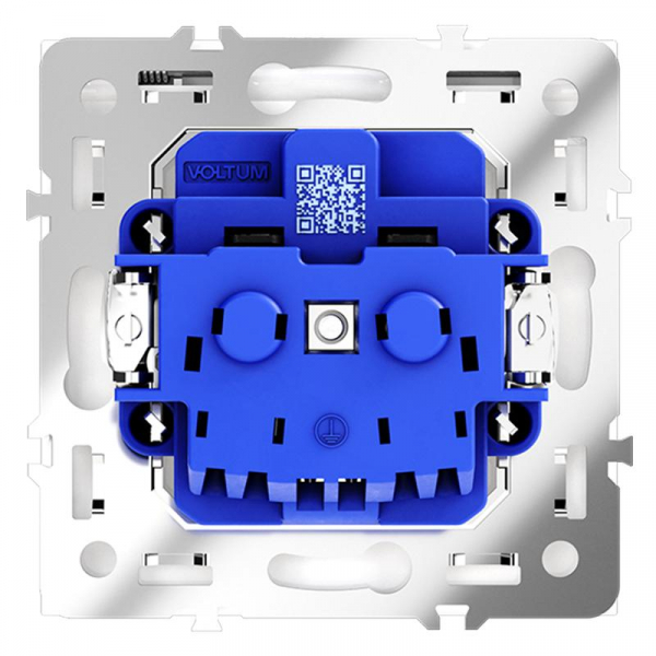 Розетка 1-м СП S70 16А с заземл. защ. шторки + крышка механизм кашемир Voltum VLS040303 ТехноИмпульс