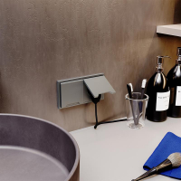 Розетка 1-м СП S70 16А с заземл. защ. шторки + крышка механизм сталь Voltum VLS040305 ТехноИмпульс