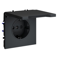 Розетка 1-м СП S70 16А с заземл. защ. шторки + крышка механизм графит Voltum VLS040307 ТехноИмпульс