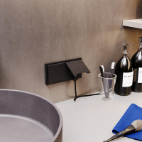 Розетка 1-м СП S70 16А с заземл. защ. шторки + крышка механизм черн. матов. Voltum VLS040308 ТехноИмпульс