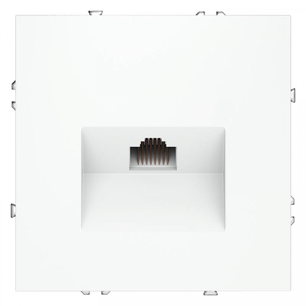 Розетка компьютерная 1-м СП S70 RJ45 кат.6 механизм бел. матов. Voltum VLS060102 ТехноИмпульс