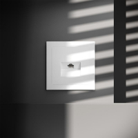 Розетка компьютерная 1-м СП S70 RJ45 кат.6 механизм бел. матов. Voltum VLS060102 ТехноИмпульс