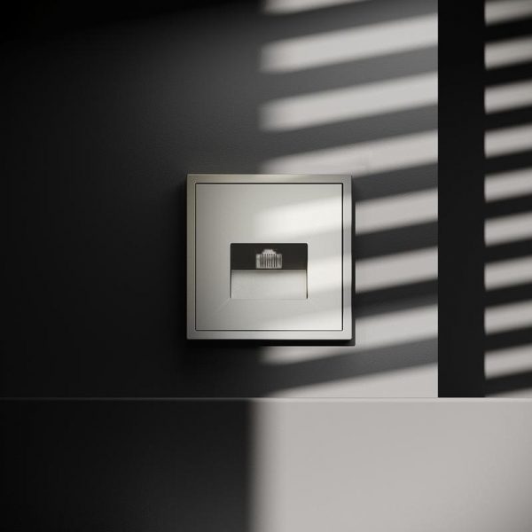 Розетка компьютерная 1-м СП S70 RJ45 кат.6 механизм шелк Voltum VLS060104 ТехноИмпульс