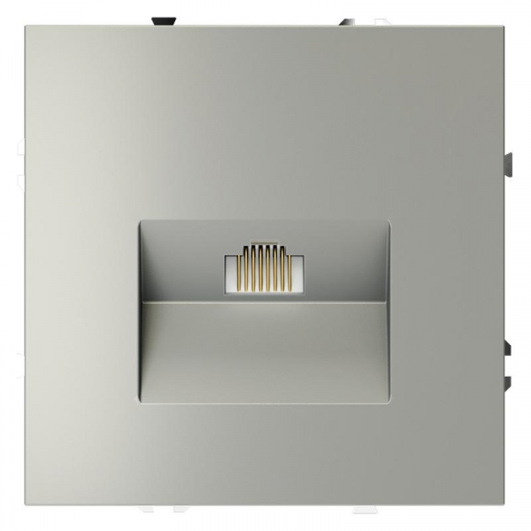 Розетка компьютерная 1-м СП S70 RJ45 кат.6 механизм сталь Voltum VLS060105 ТехноИмпульс