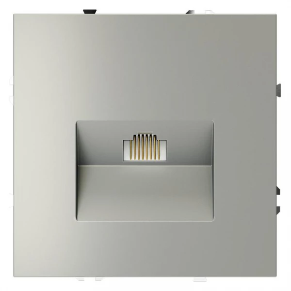 Розетка компьютерная 1-м СП S70 RJ45 кат.6 механизм сталь Voltum VLS060105 ТехноИмпульс