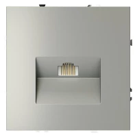 Розетка компьютерная 1-м СП S70 RJ45 кат.6 механизм сталь Voltum VLS060105 ТехноИмпульс