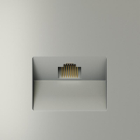 Розетка компьютерная 1-м СП S70 RJ45 кат.6 механизм сталь Voltum VLS060105 ТехноИмпульс