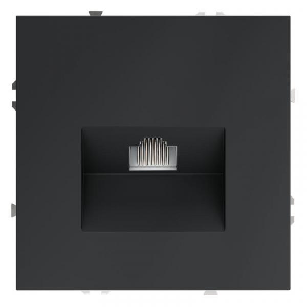 Розетка компьютерная 1-м СП S70 RJ45 кат.6 механизм графит Voltum VLS060107 ТехноИмпульс