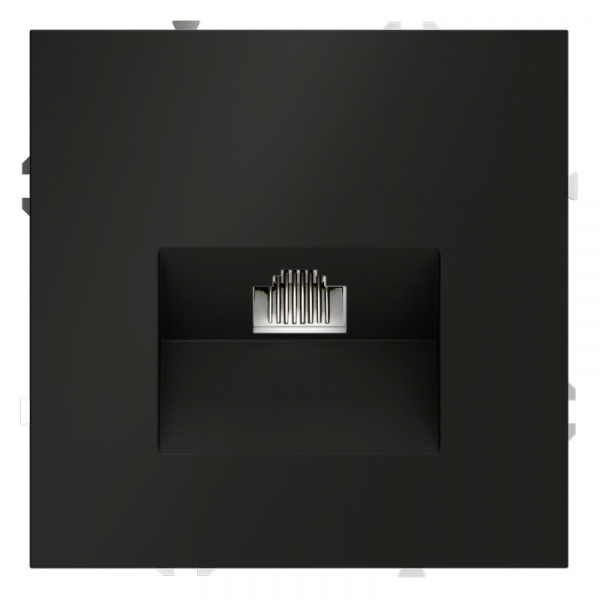 Розетка компьютерная 1-м СП S70 RJ45 кат.6 механизм черн. матов. Voltum VLS060108 ТехноИмпульс