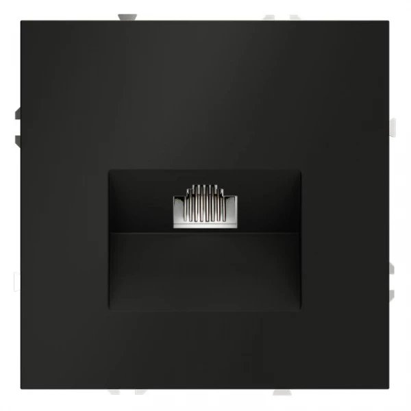 Розетка компьютерная 1-м СП S70 RJ45 кат.6 механизм черн. матов. Voltum VLS060108 ТехноИмпульс