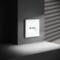 Розетка компьютерная 2-м СП S70 RJ45 + RJ45 кат.6 механизм бел. глянцевый Voltum VLS060201 ТехноИмпульс