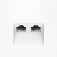 Розетка компьютерная 2-м СП S70 RJ45 + RJ45 кат.6 механизм бел. матов. Voltum VLS060202 ТехноИмпульс