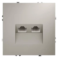 Розетка компьютерная 2-м СП S70 RJ45 + RJ45 кат.6 механизм кашемир Voltum VLS060203 ТехноИмпульс