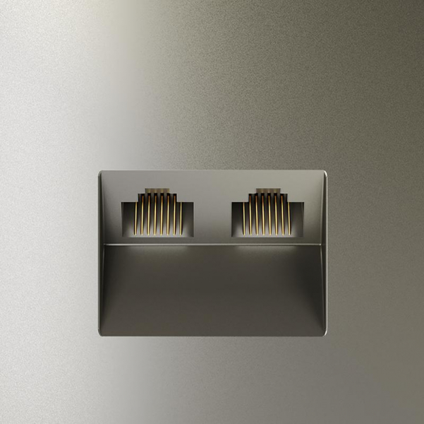 Розетка компьютерная 2-м СП S70 RJ45 + RJ45 кат.6 механизм шелк Voltum VLS060204 ТехноИмпульс